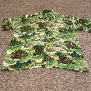 Mens Roundy Bay Hawaiian Shirt Size XL